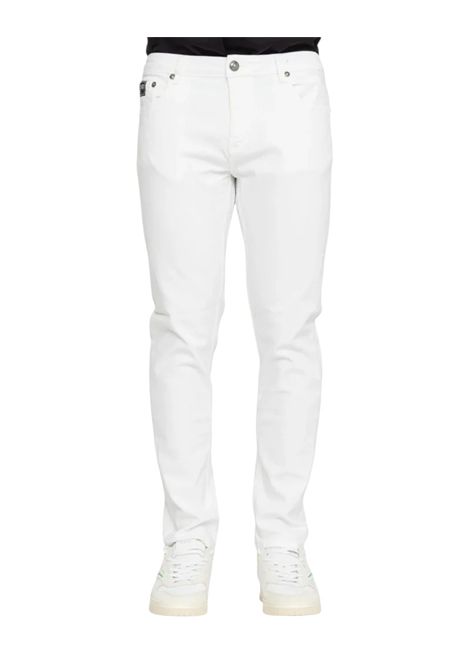 JEANS WITH LOGO PATCH VERSACE JEANS COUTURE | Trousers | 78GAB5D0 CEWR1003